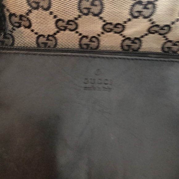 Gucci GG Monogram Handbag Messenger Black beige - Picture 2 of 7